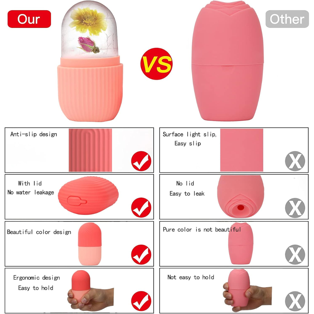 Rodillo facial de hielo reutilizable